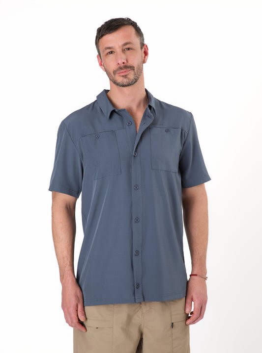 Camisa hombre Lenga azul