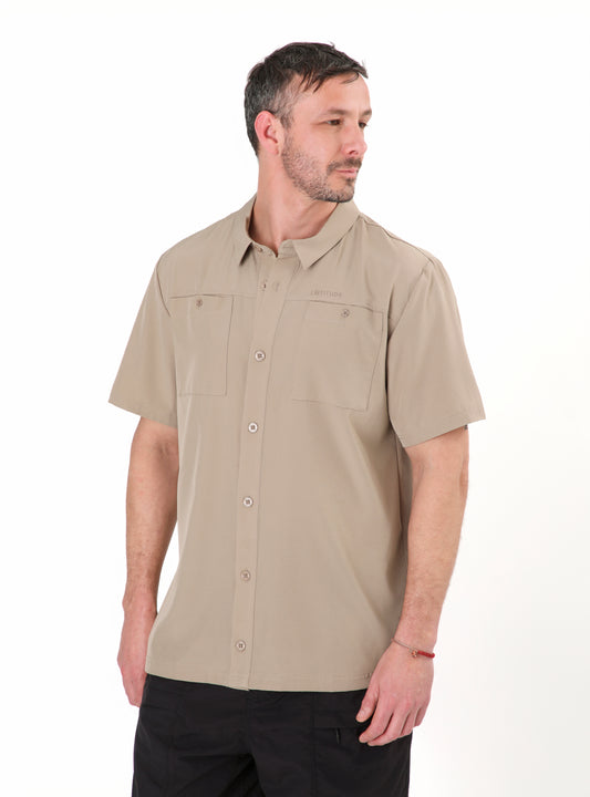 Camisa hombre Lenga café claro