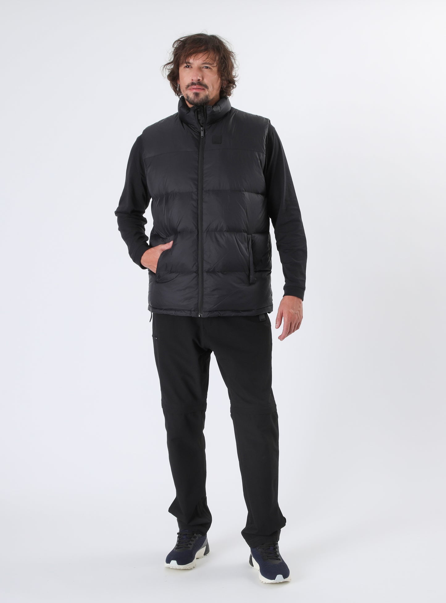 Parka sin Mangas Hombre Hydra Negra
