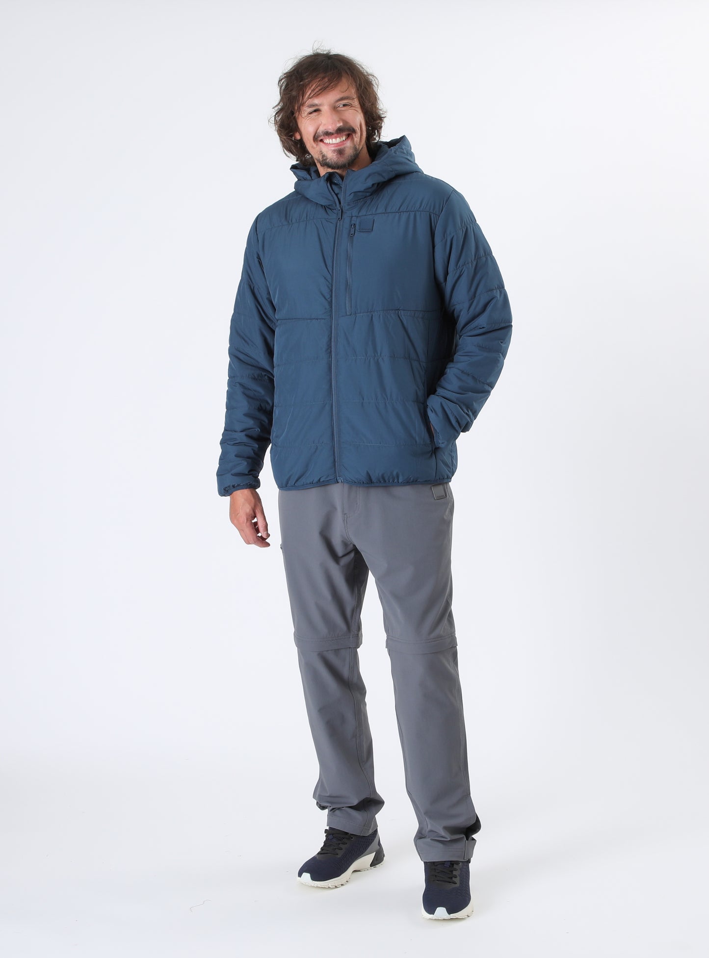 Parka Delgada Hombre Ara Azul