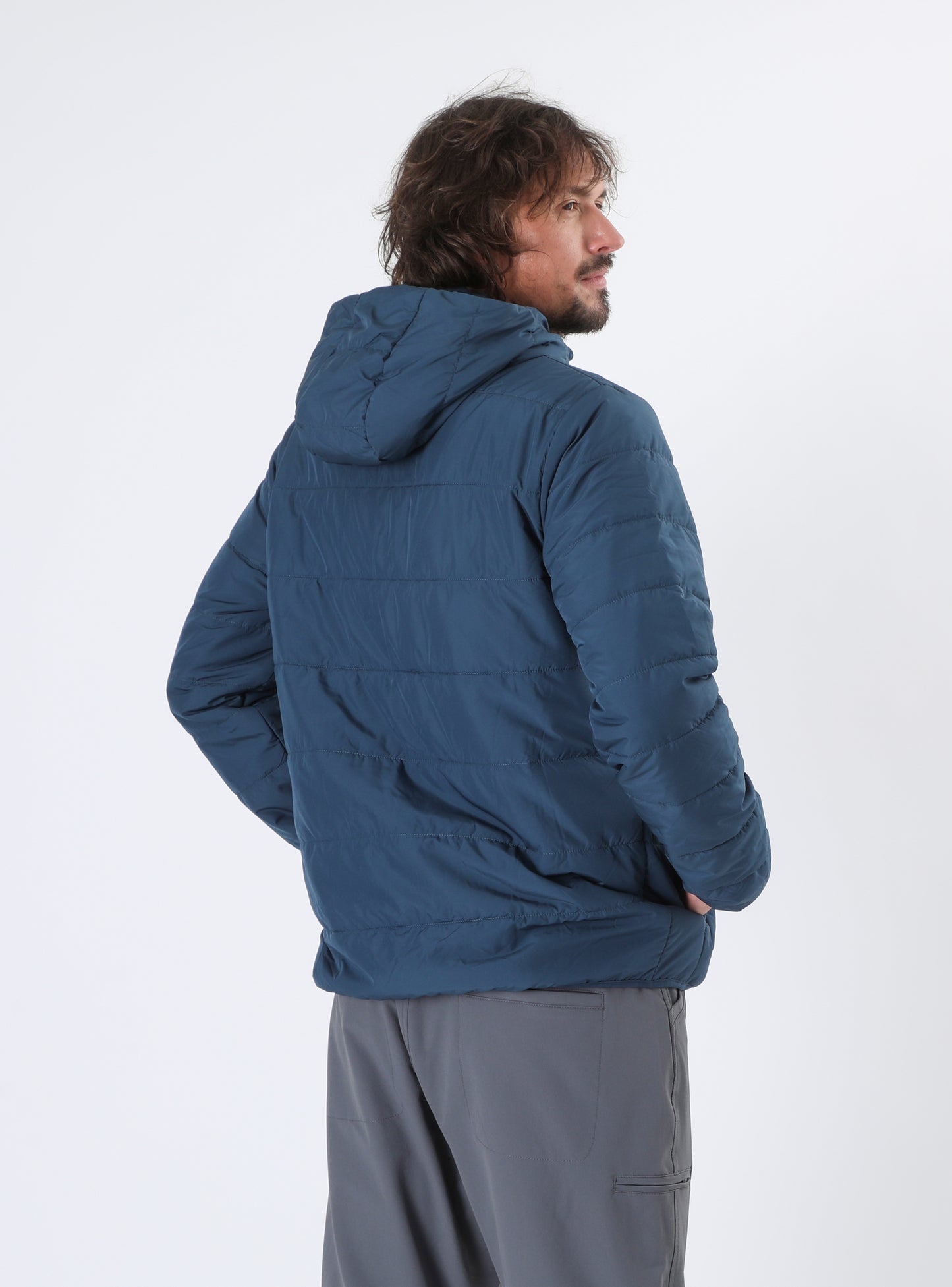 Parka Delgada Hombre Ara Azul