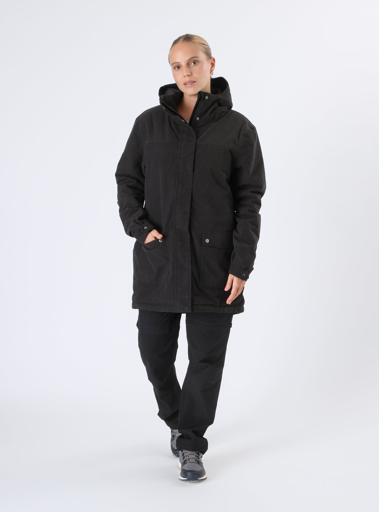 Parka Mujer Hallerbo Negra