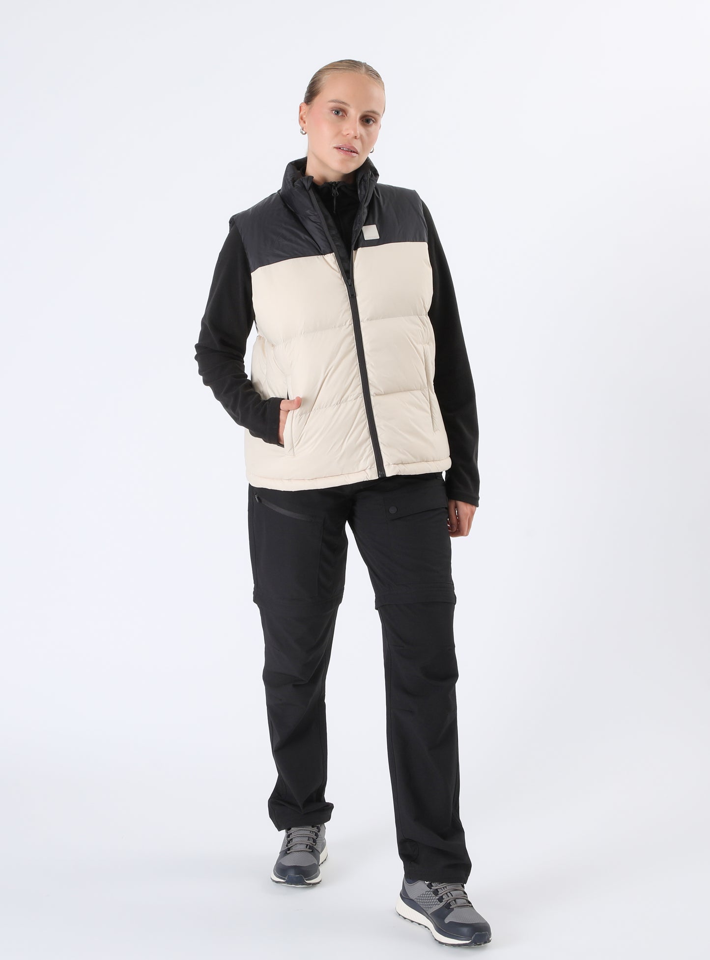 Parka sin Mangas Mujer Domini Beige