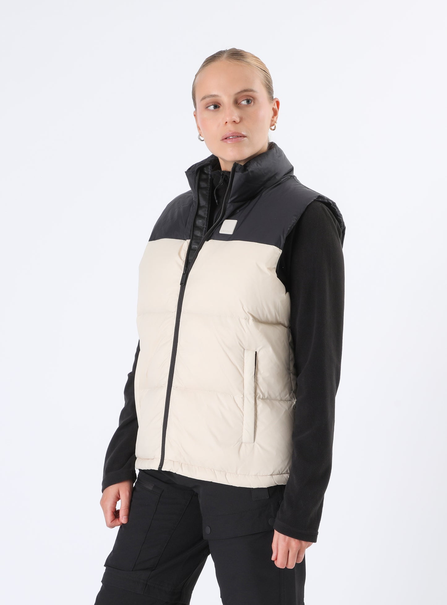 Parka sin Mangas Mujer Domini Beige