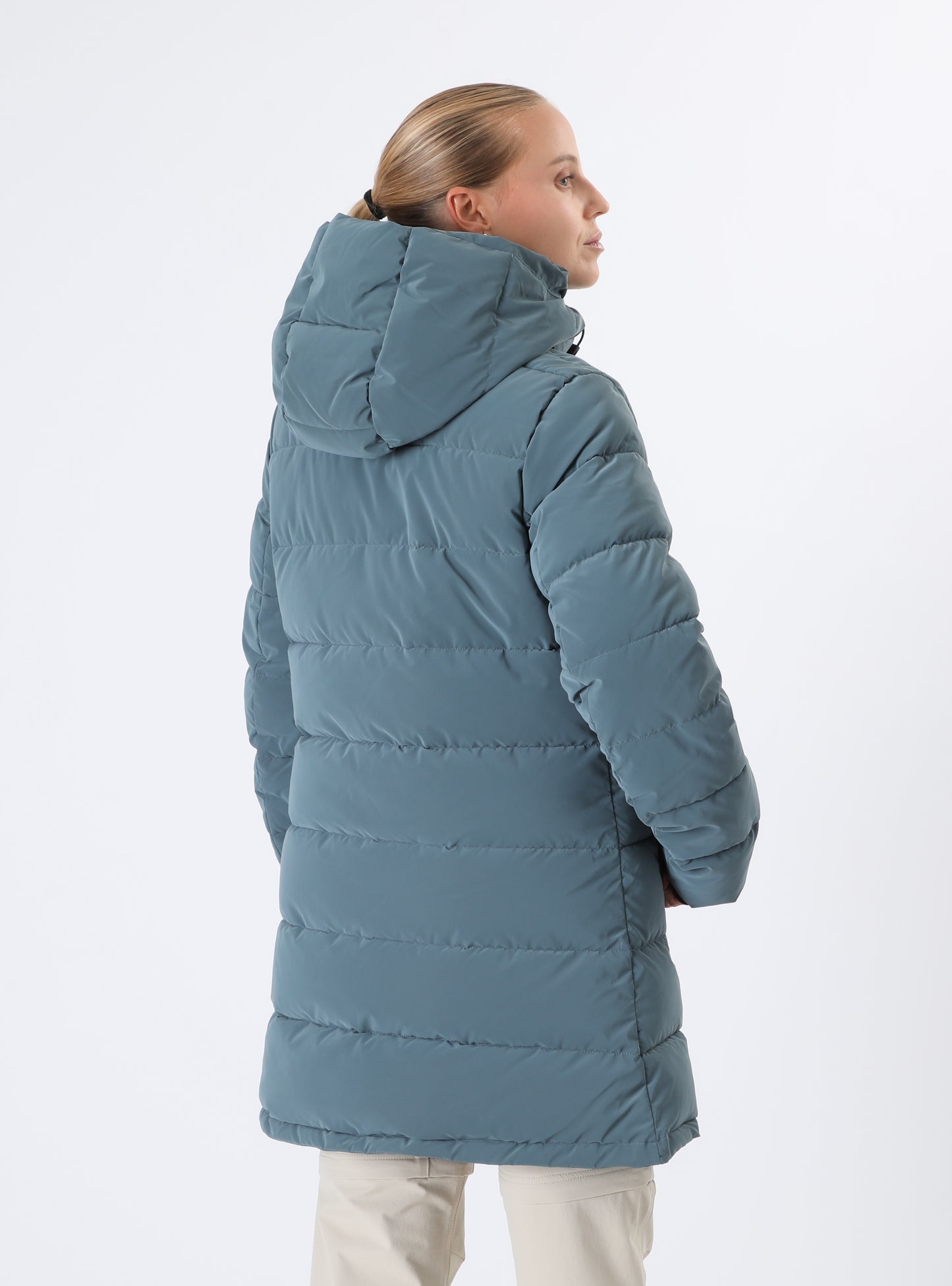 Parka Larga Mujer Miombo Celeste