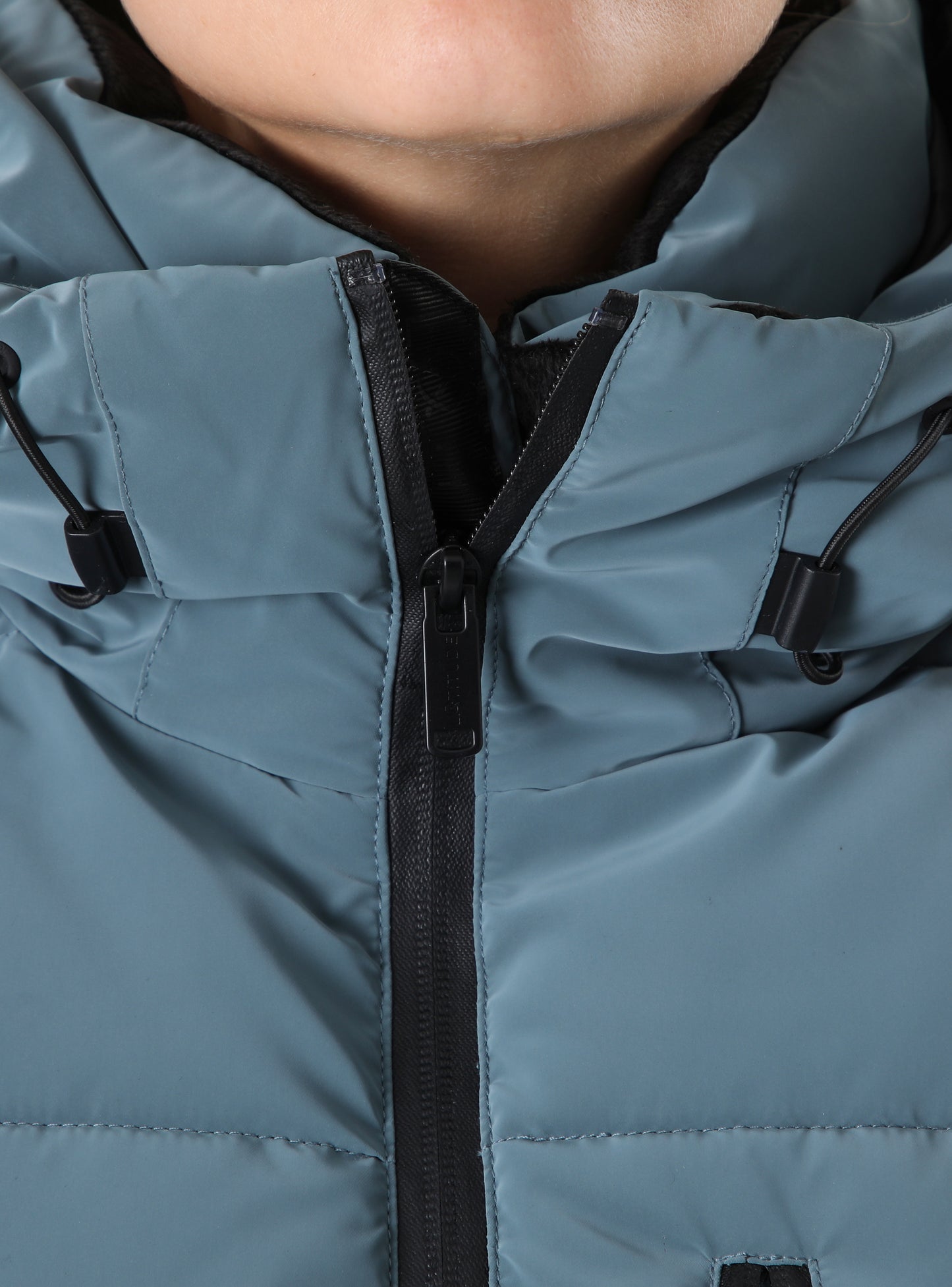 Parka Larga Mujer Miombo Celeste
