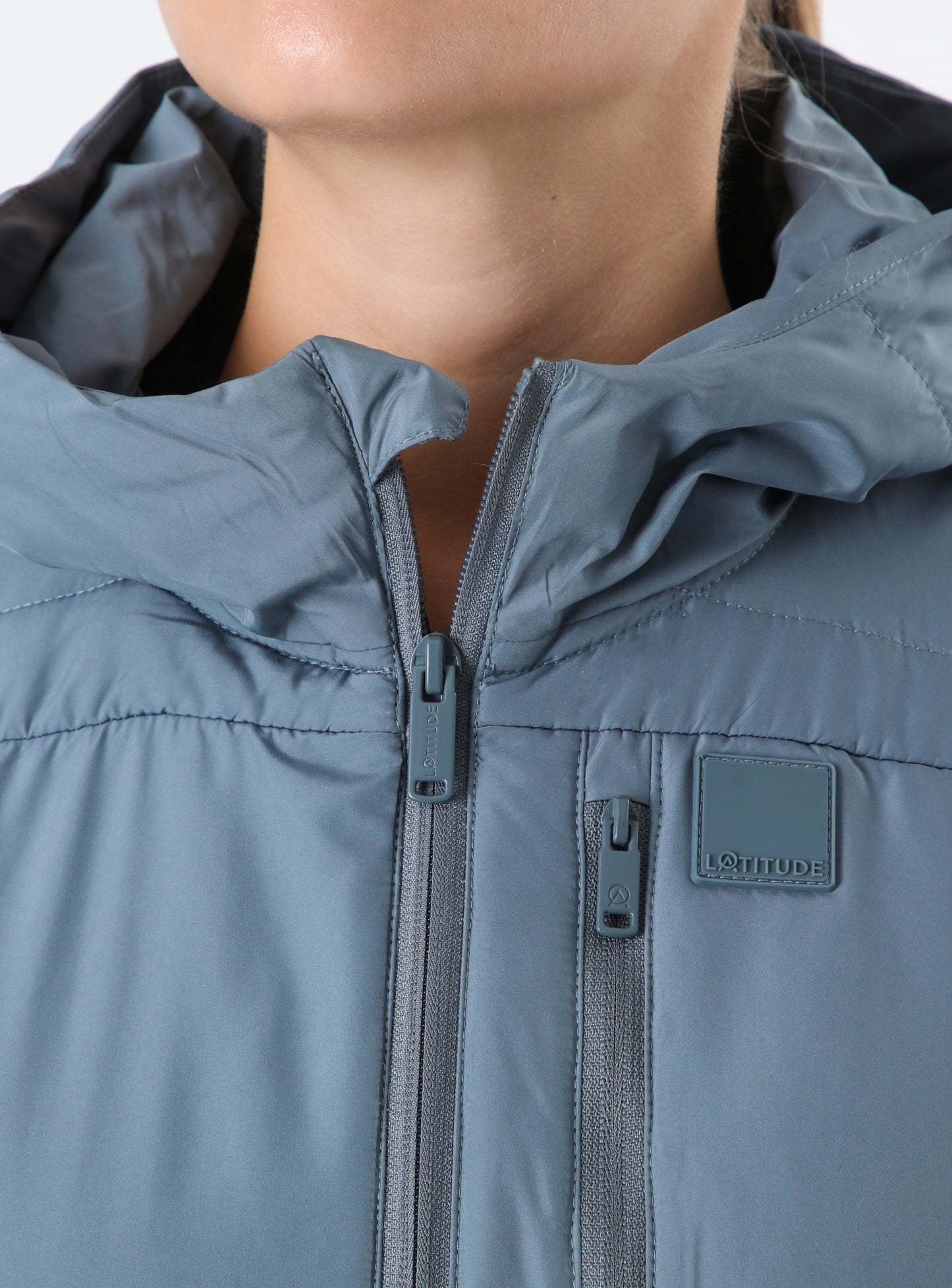 Parka Delgada Mujer Socotra Celeste