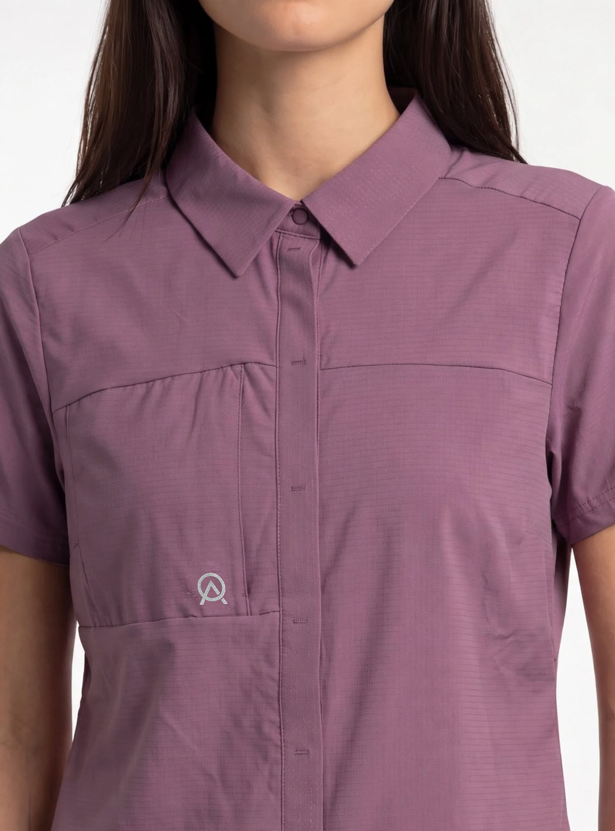 Camisa mujer manga Reñihue corta color malva
