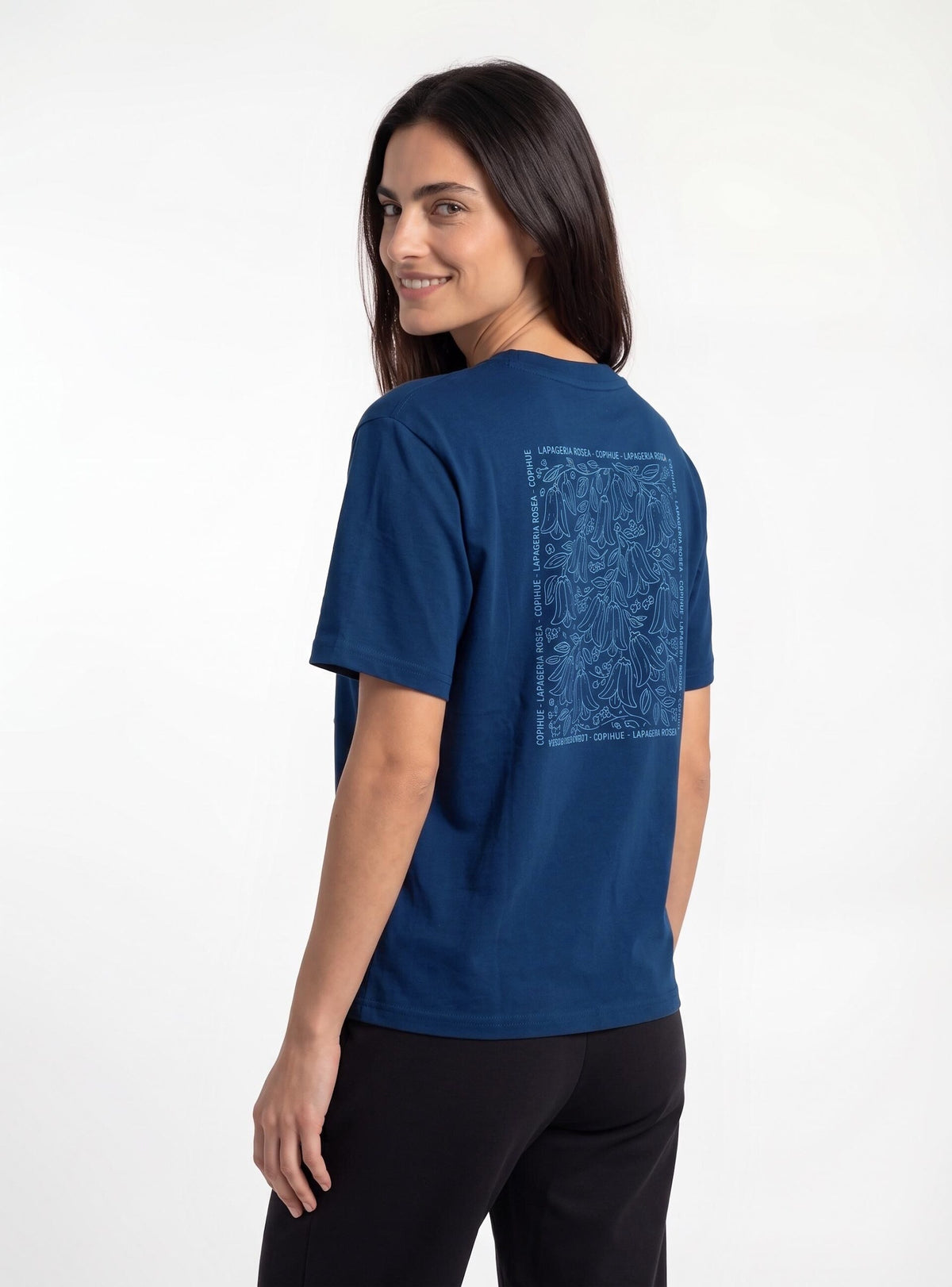 Polera mujer manga corta Chacabuco color azul
