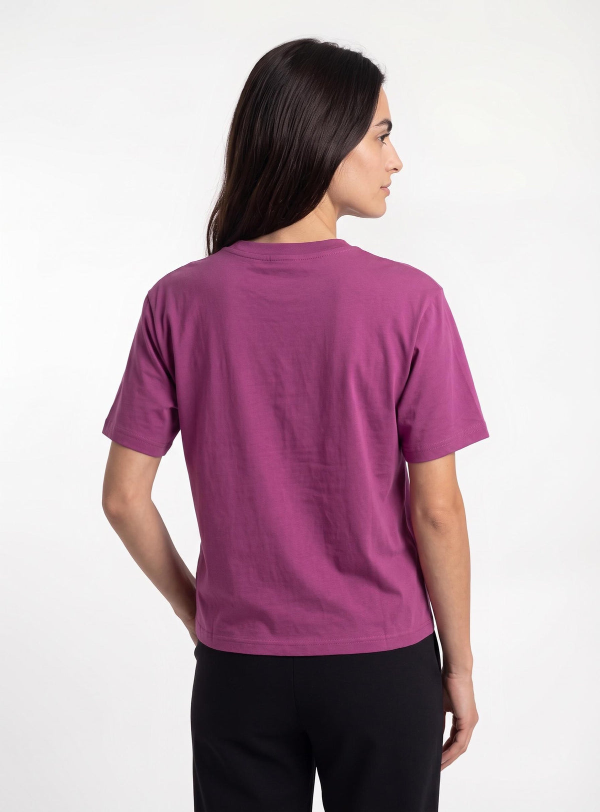 Polera mujer manga corta Chacabuco color malva