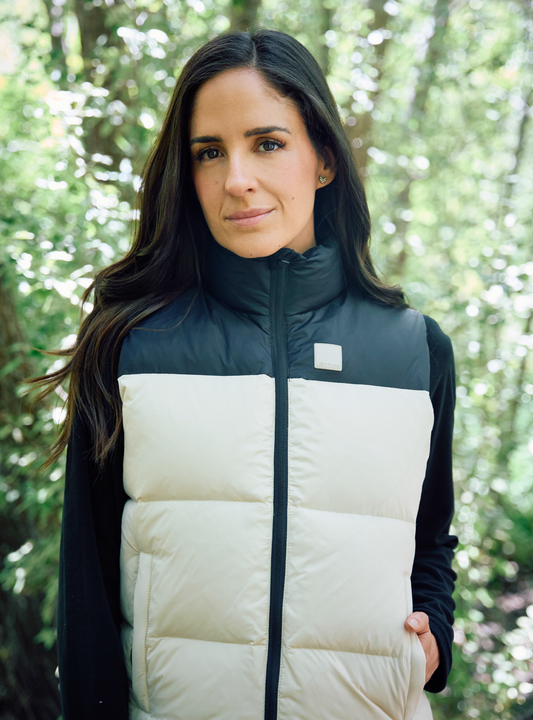 Parka sin Mangas Mujer Domini Beige