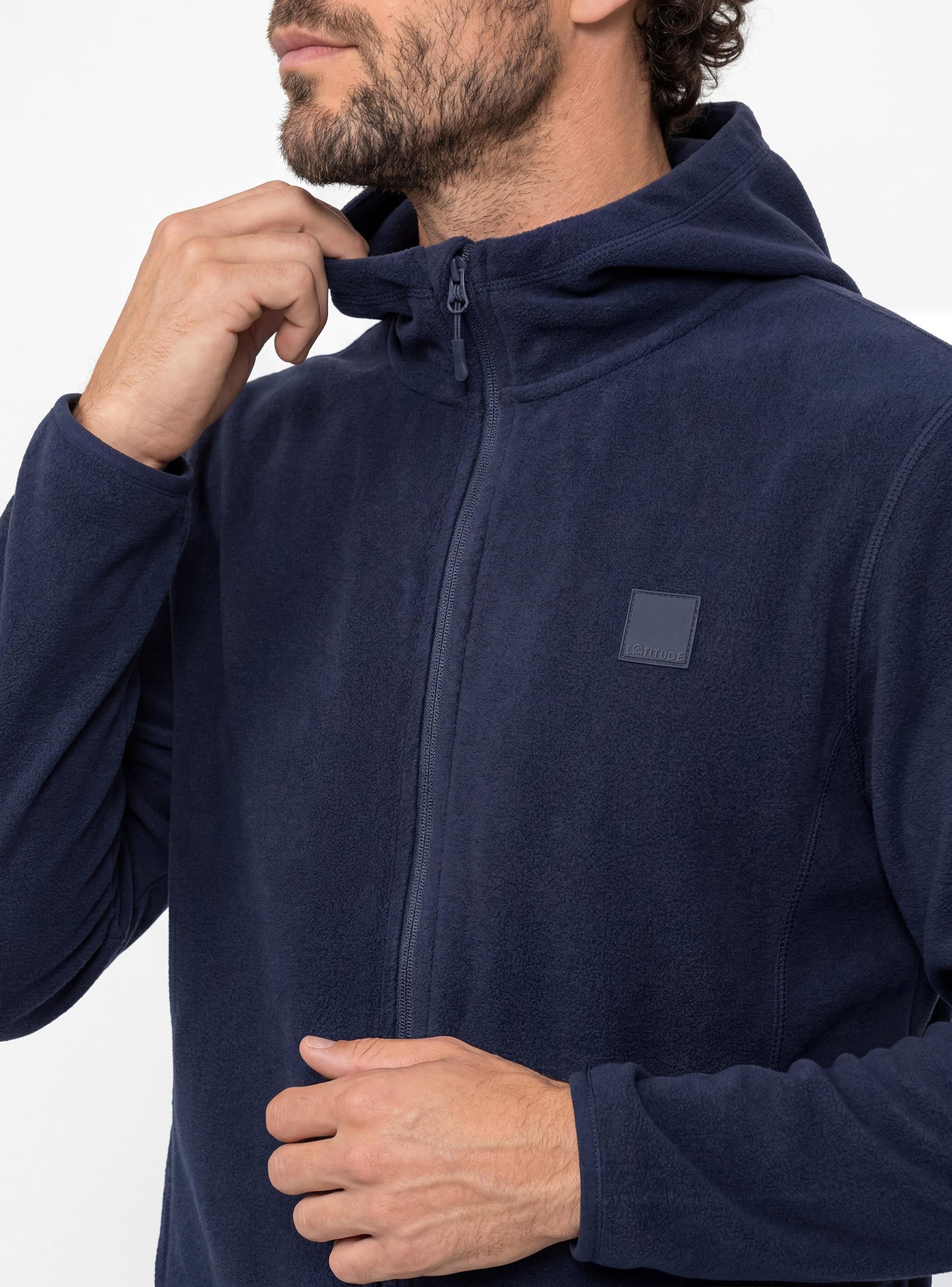 Polar con Capucha Hombre Maipo color azul