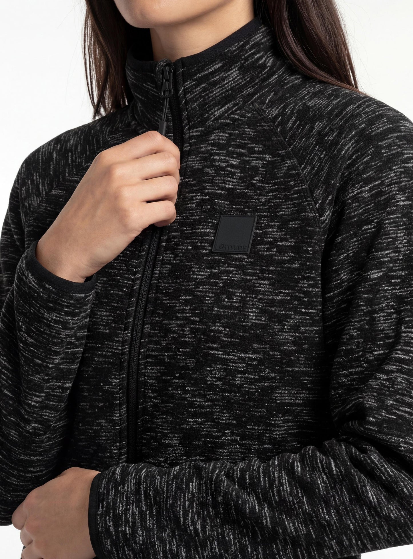 Polar melange de mujer color negro