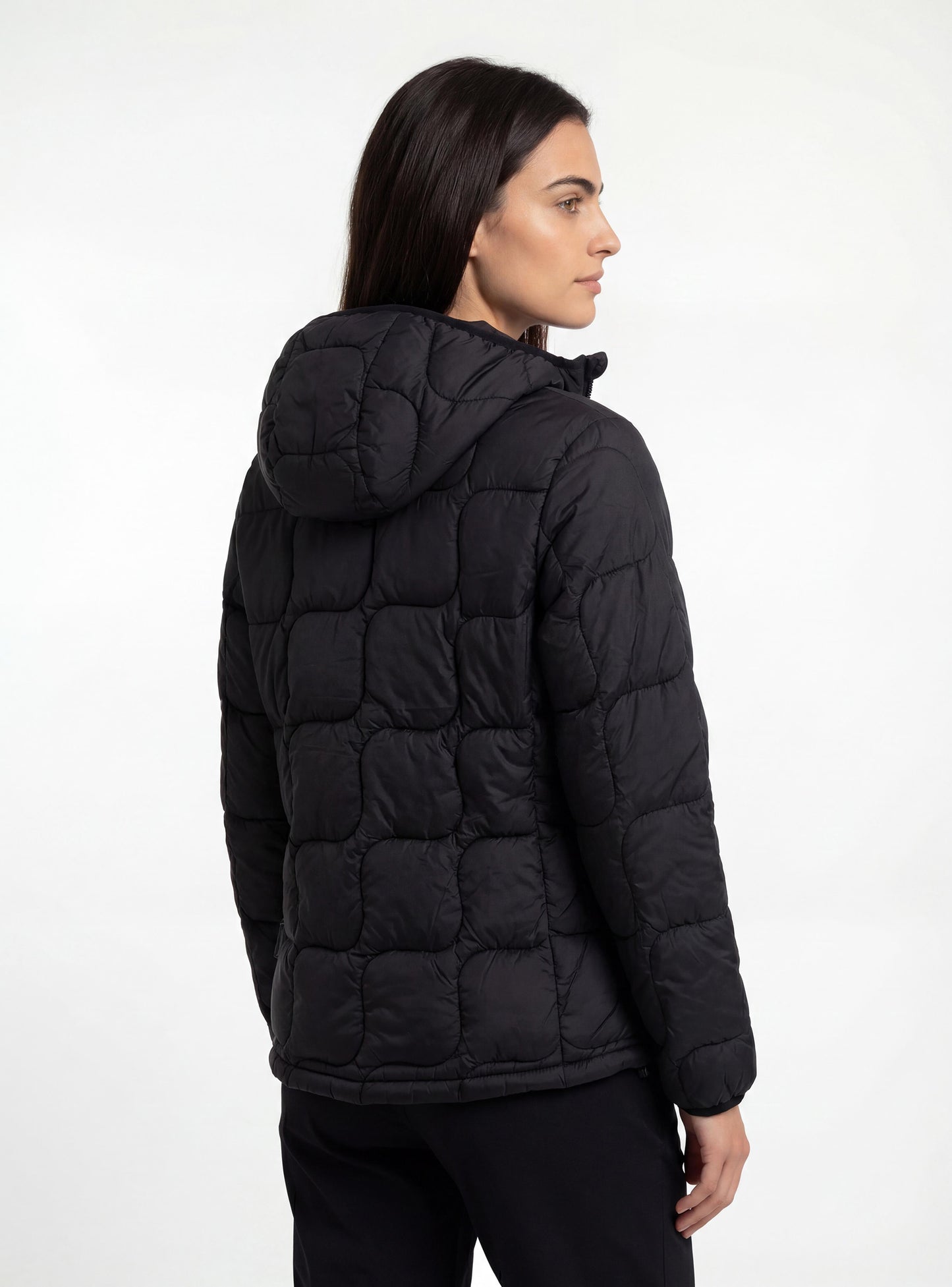 Parka con Capucha Mujer Queulat Negro