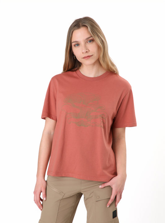 Polera mujer Roble naranja