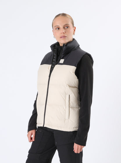 Parka sin Mangas Mujer Domini Beige