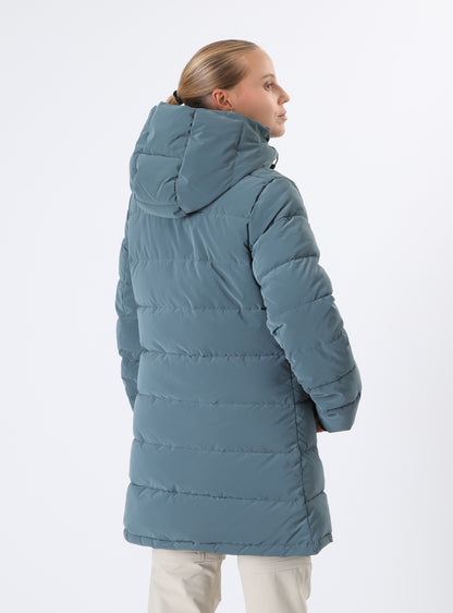 Parka Larga Mujer Miombo Celeste
