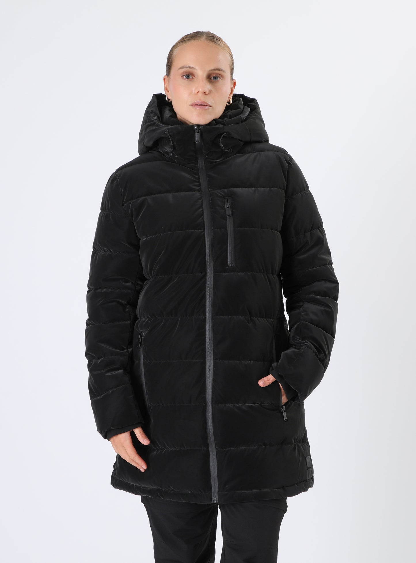 Parka Larga Mujer Miombo Negra