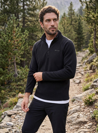 Polar Texturizado Hombre Fitz Roy Negro