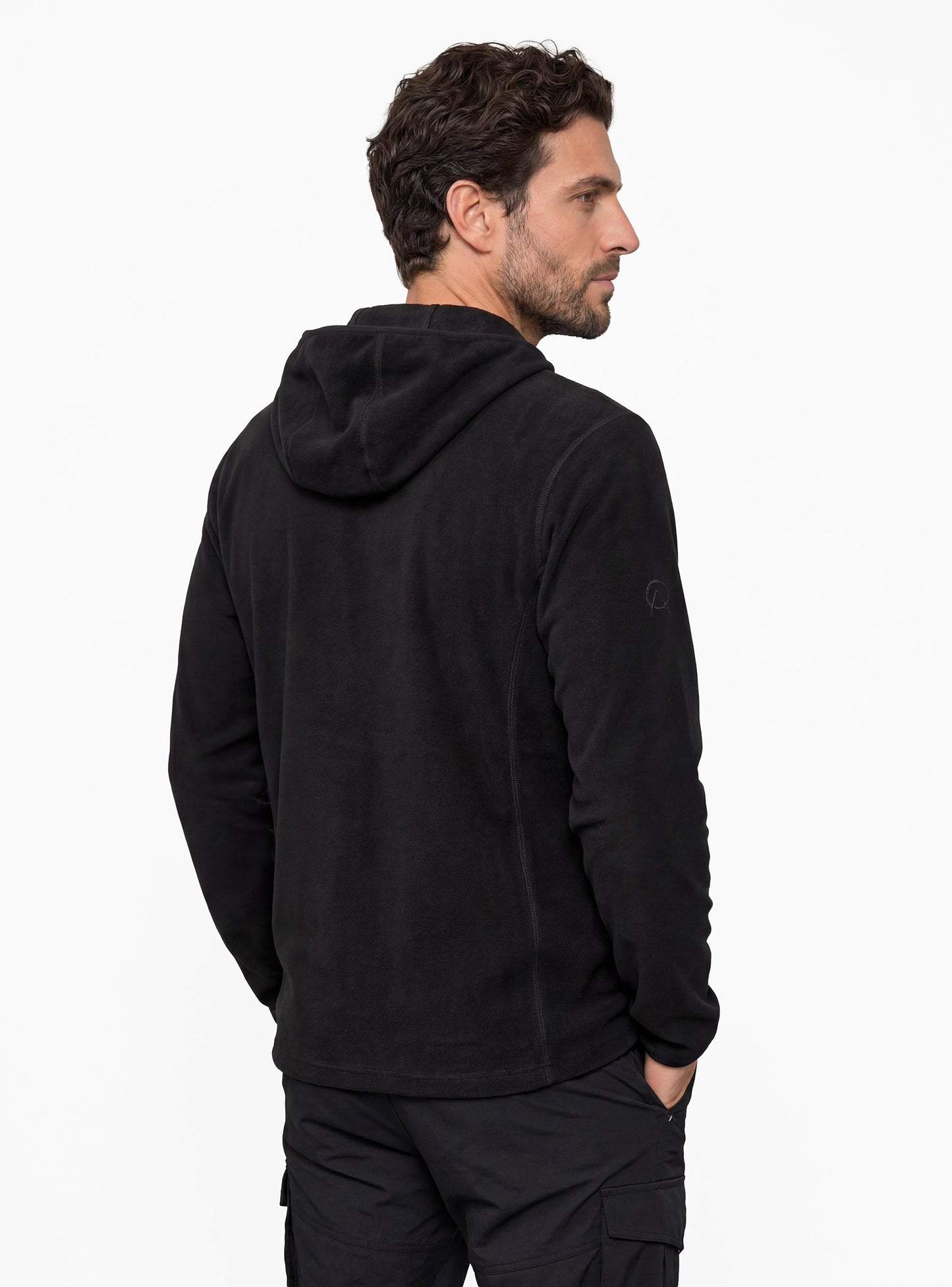 Polar con Capucha Hombre Maipo color Negro
