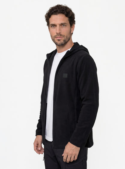 Polar con Capucha Hombre Maipo color Negro