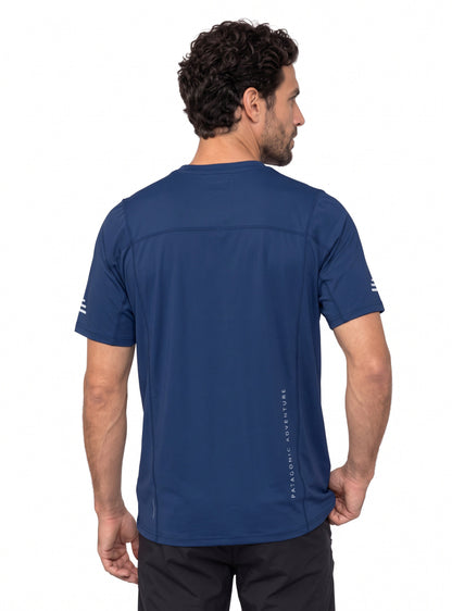 Polera hombre manga corta Baker color azul