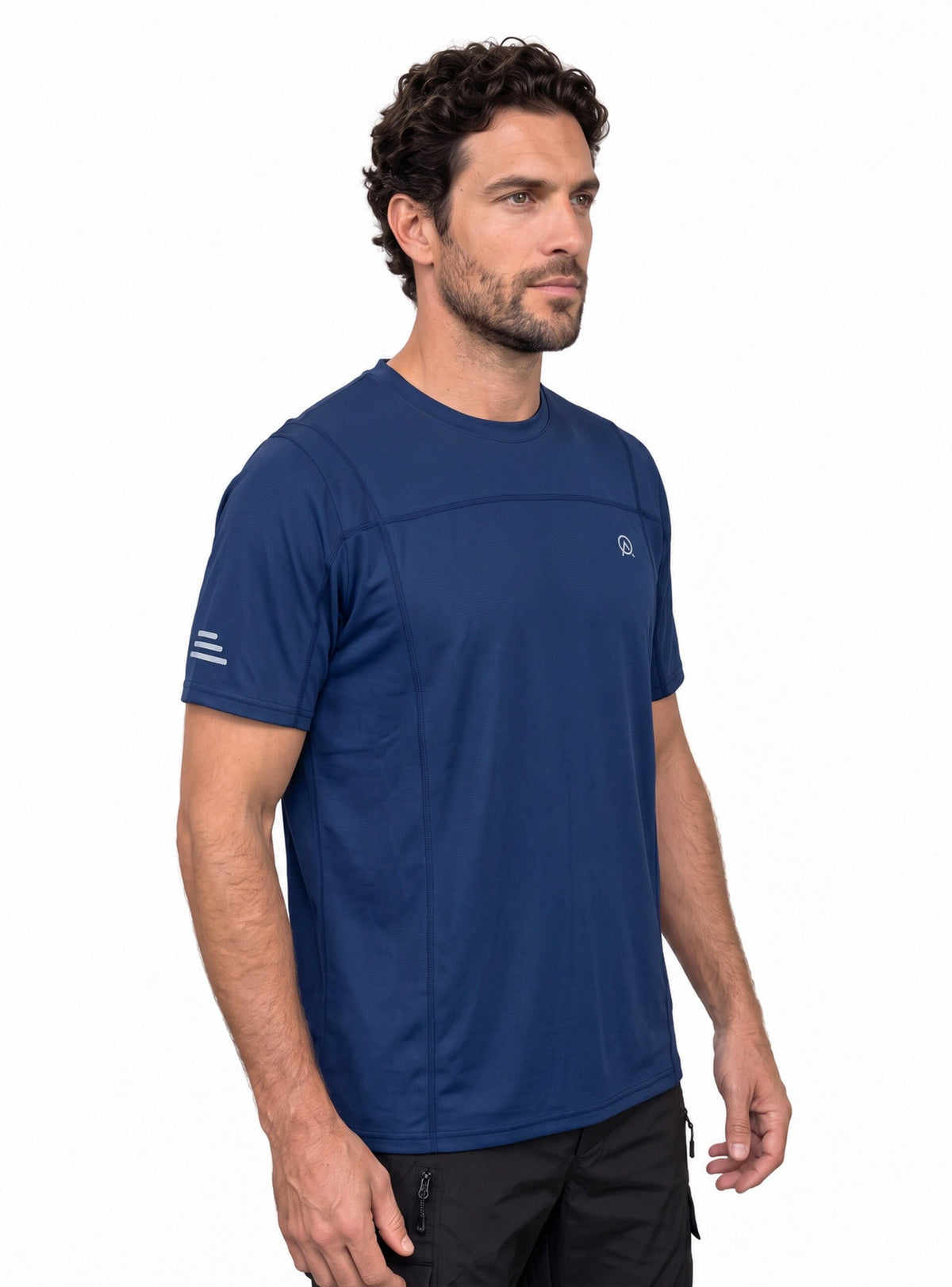 Polera hombre manga corta Baker color azul