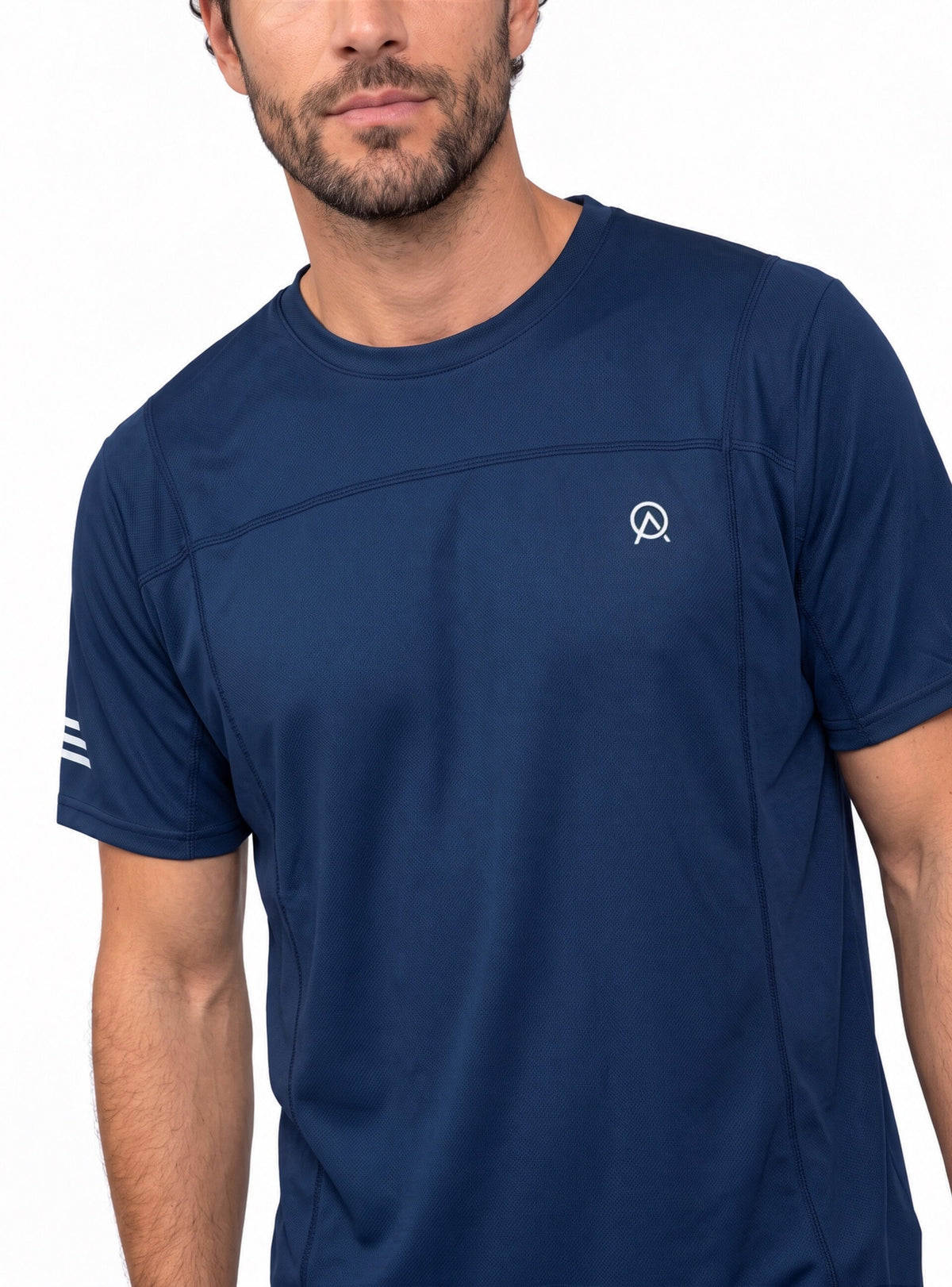 Polera hombre manga corta Baker color azul