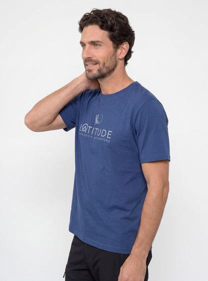 Polera Estampada Hombre Pumalín color azul
