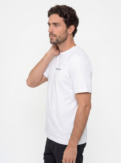 Polera Estampada Hombre Pumalín color blanco