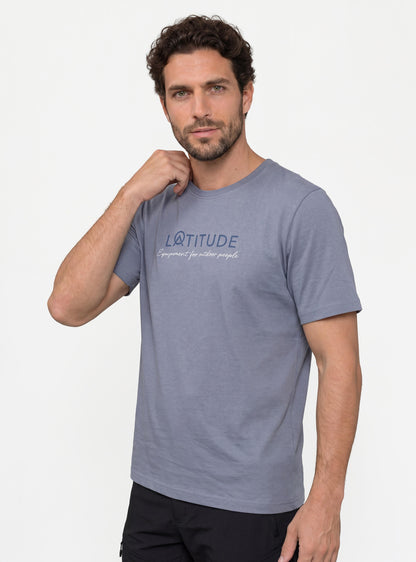 Polera Estampada Hombre Pumalín color gris
