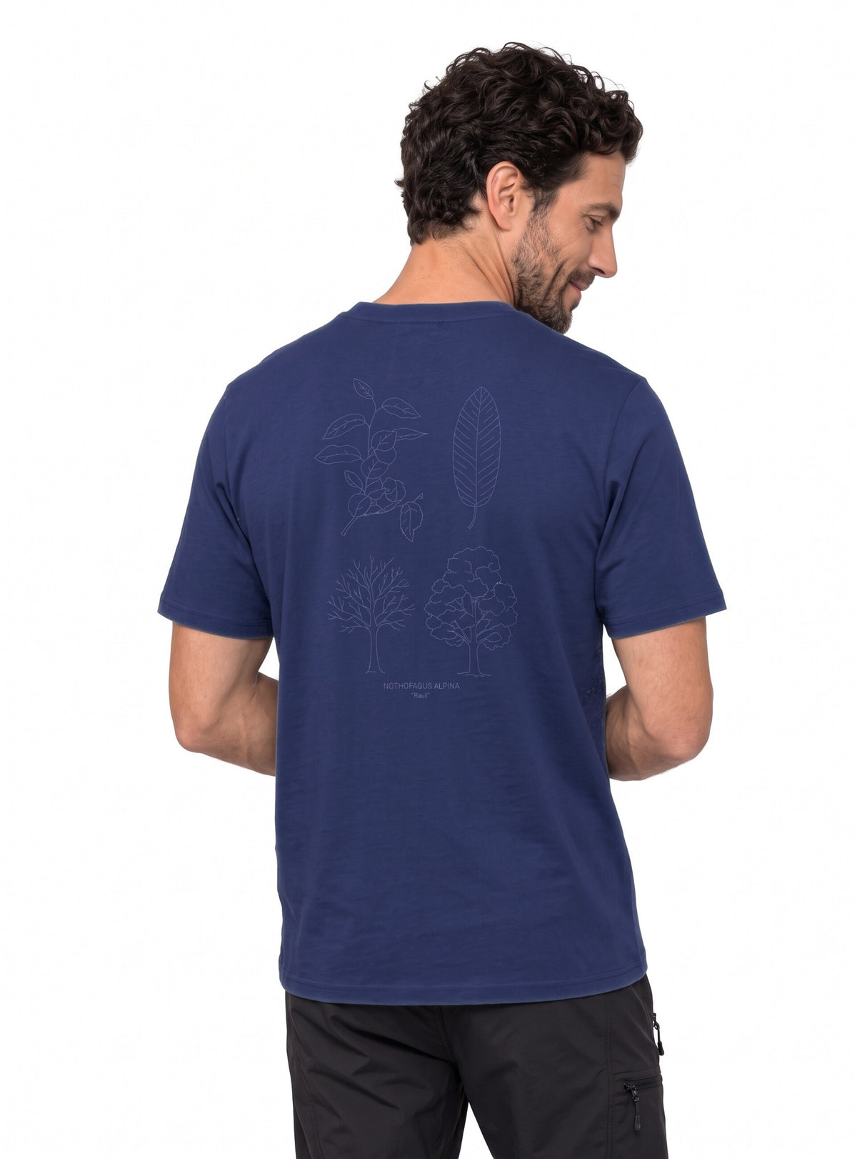 Polera hombre manga corta Futaleufú color azul