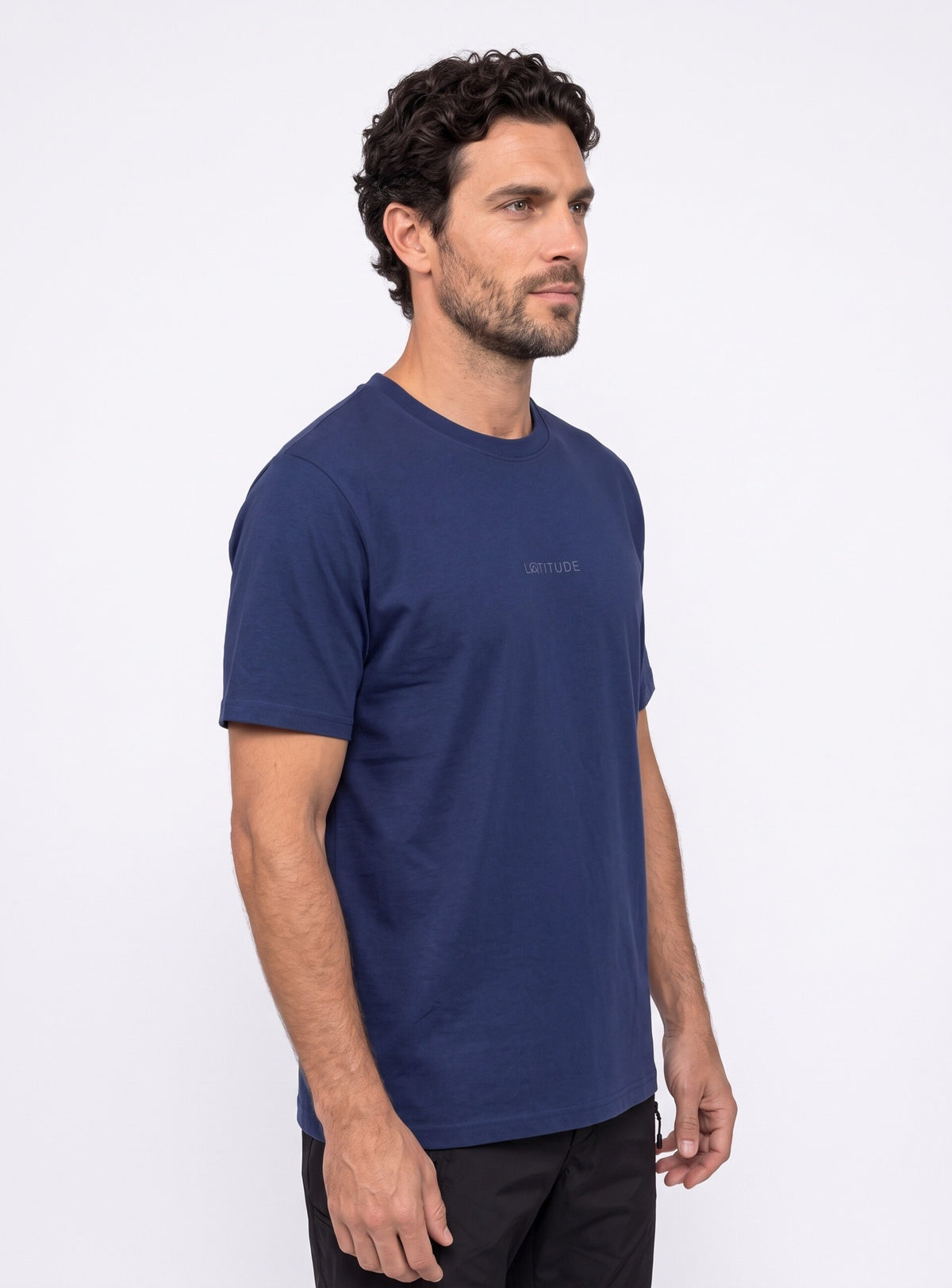 Polera hombre manga corta Futaleufú color azul