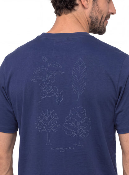 Polera hombre manga corta Futaleufú color azul