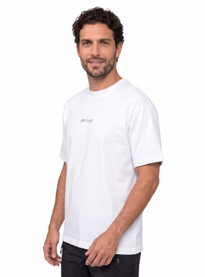 Polera hombre manga corta Futaleufú color blanco