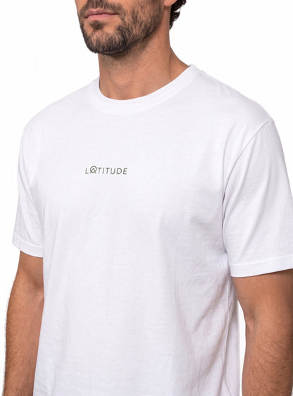 Polera hombre manga corta Futaleufú color blanco