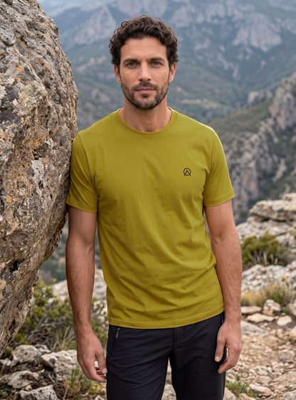 Polera hombre manga corta Futaleufú color pistacho