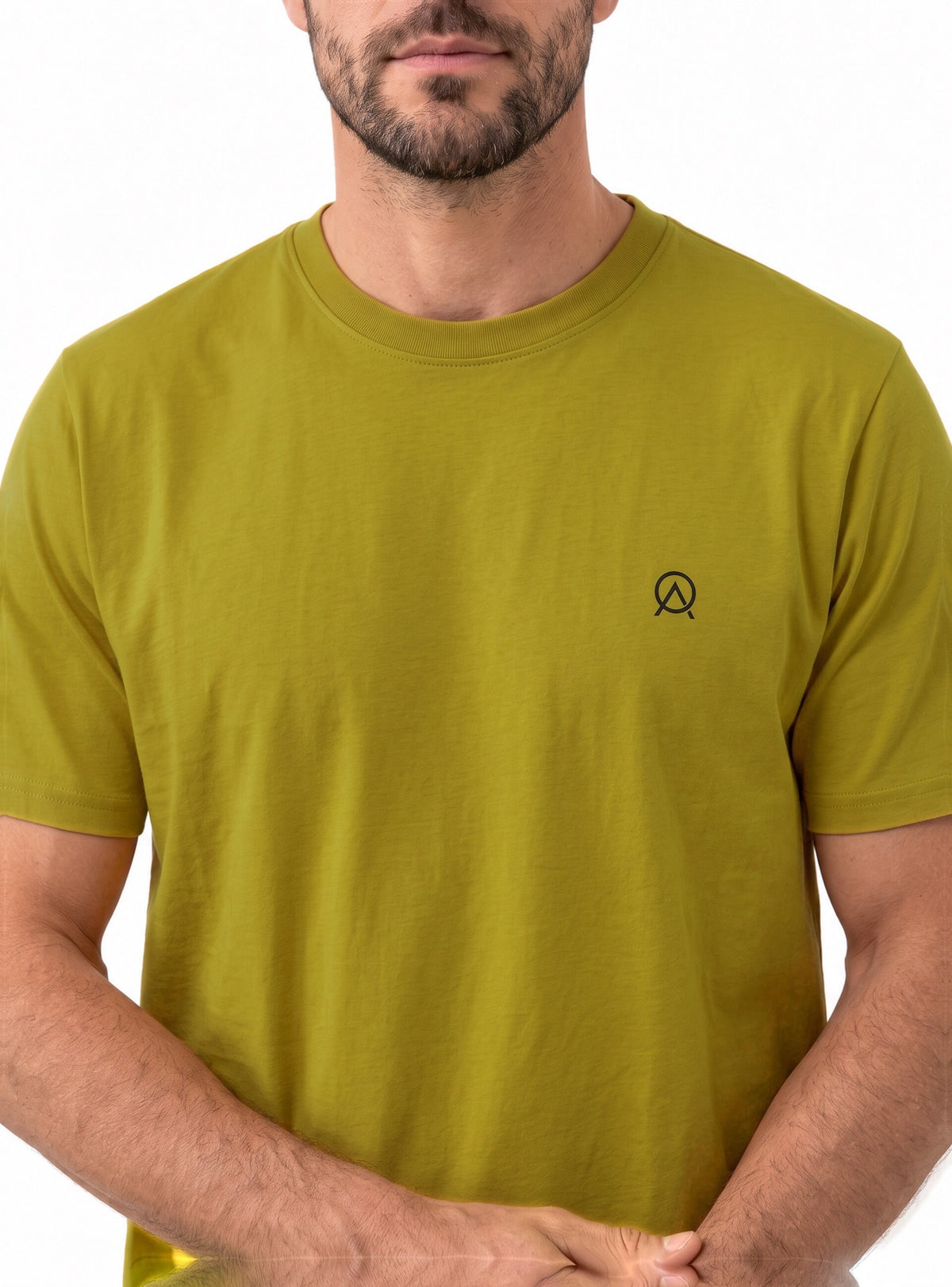 Polera hombre manga corta Futaleufú color pistacho