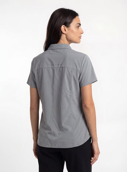 Camisa mujer manga corta Reñihue color gris