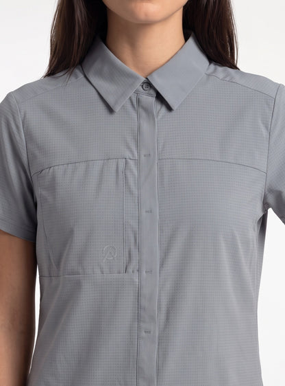 Camisa mujer manga corta Reñihue color gris