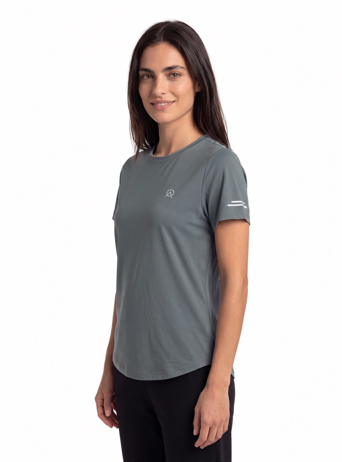 Polera manga corta mujer Fuy color gris