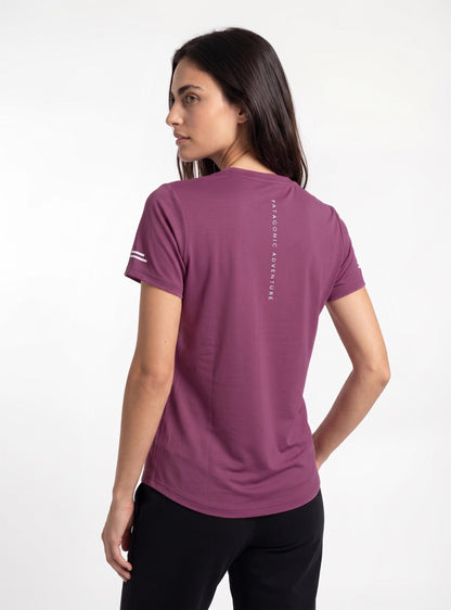 Polera manga corta mujer Fuy color malva
