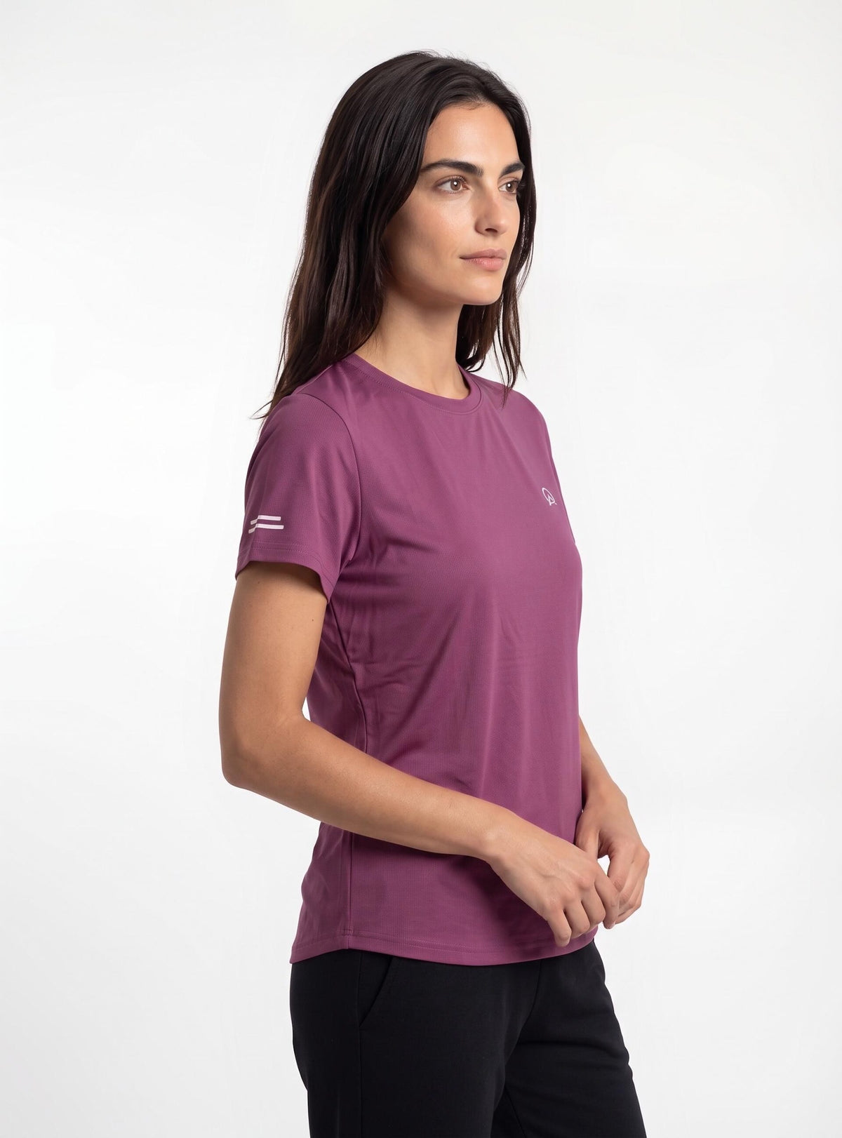 Polera manga corta mujer Fuy color malva