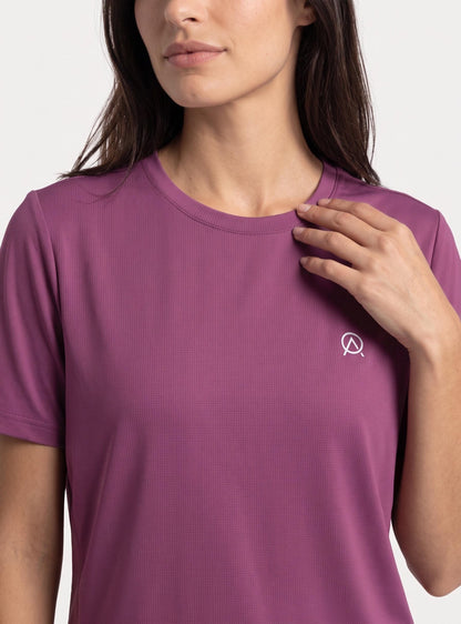 Polera manga corta mujer Fuy color malva