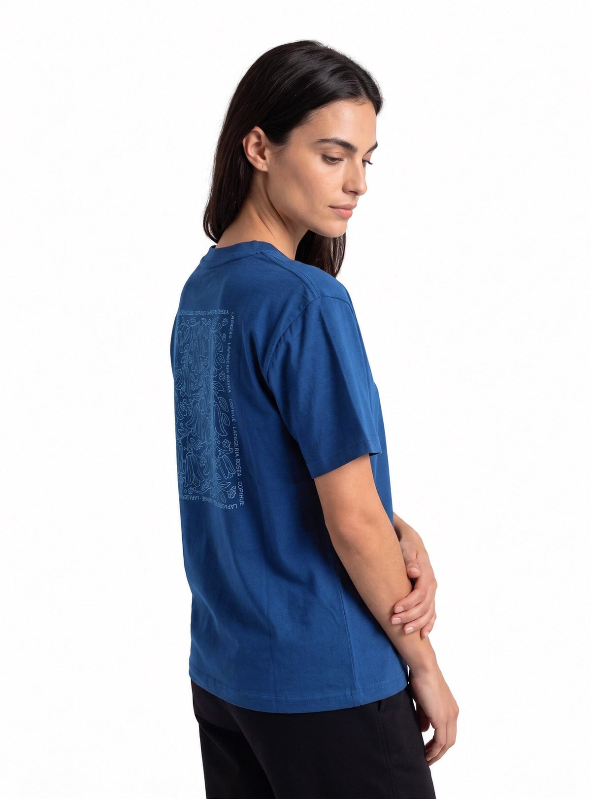 Polera mujer manga corta Chacabuco color azul