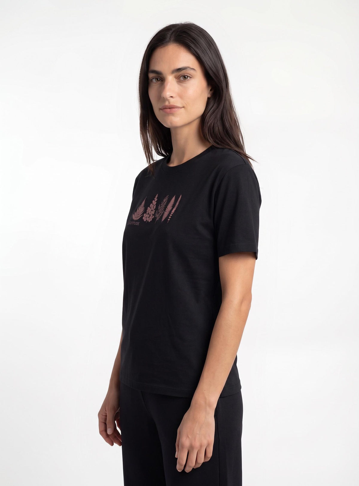 Polera mujer manga corta Chacabuco olor negro