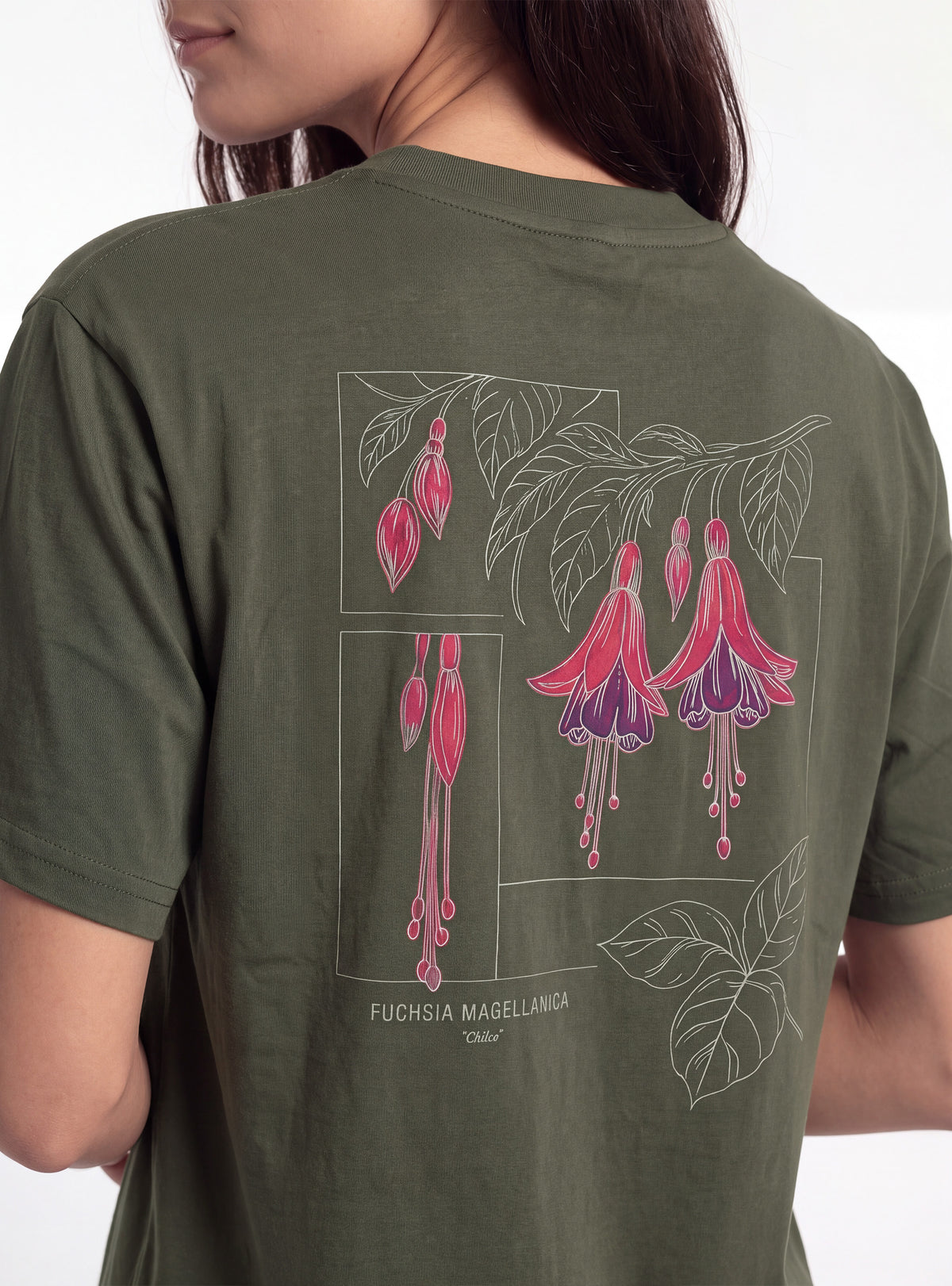 Polera mujer manga corta Chacabuco color oliva
