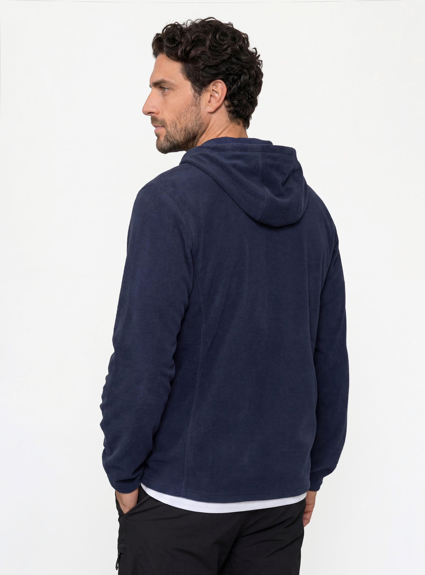 Polar con Capucha Hombre Maipo color azul