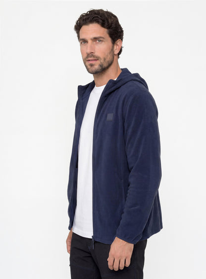 Polar con Capucha Hombre Maipo color azul