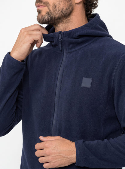 Polar con Capucha Hombre Maipo color azul